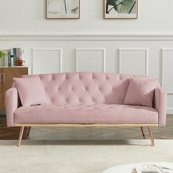 Mercer41 Cullie 64.9'' Wide Velvet Tufted Sleeper Sofa Bed Wayfair